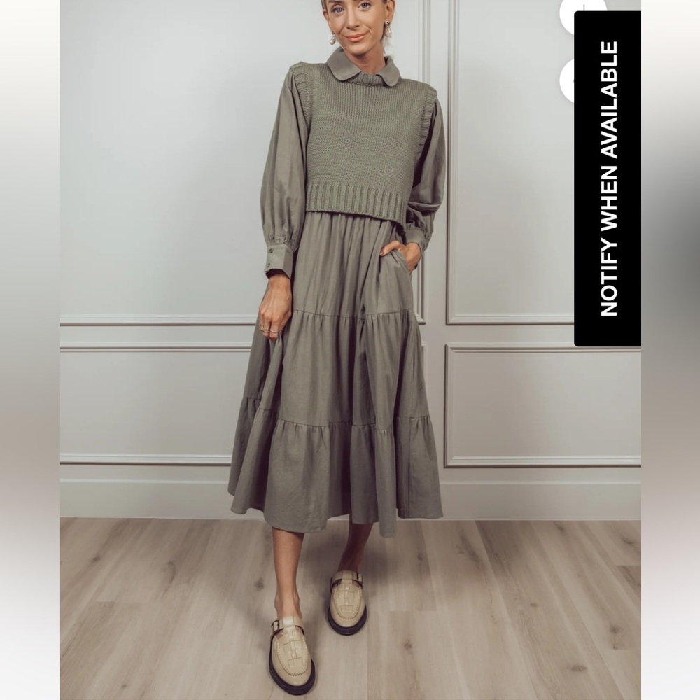 Shop Stevie dress & sweater vest set